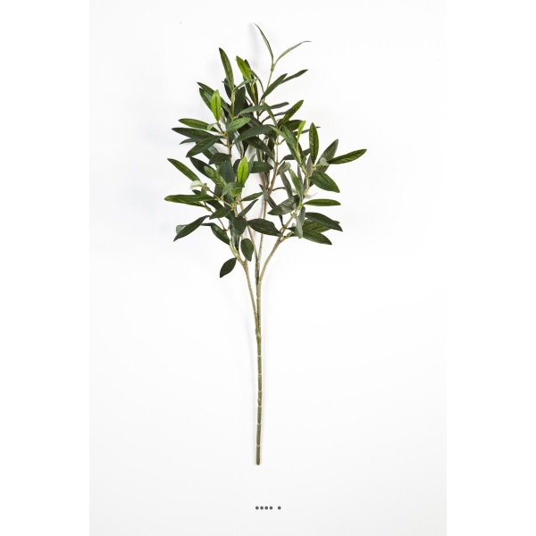 Branche d'olivier artificielle, 4 ramures, H 50 cm - Photo n°1