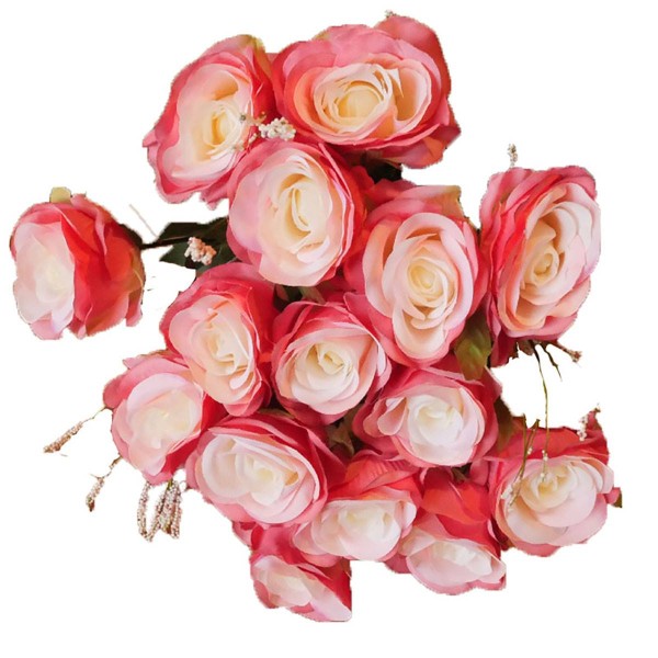 Bouquet de 15 roses artificielles parfumées Saint Valentin Sentiment H 70 cm - Photo n°1