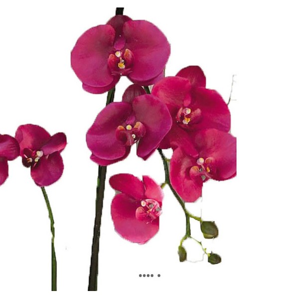 Sublime orchidée artificielle en pot H 75 cm Rose fushia - Photo n°3