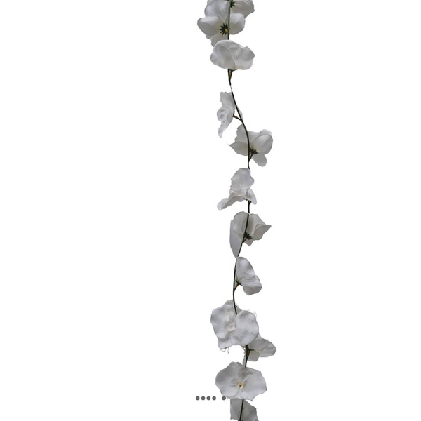 Guirlande de fausses orchidées en tissu L 180 cm l 8 cm - Photo n°2