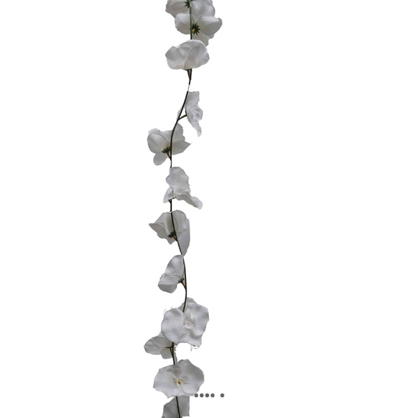 Guirlande de fausses orchidées en tissu L 180 cm l 8 cm - Photo n°3