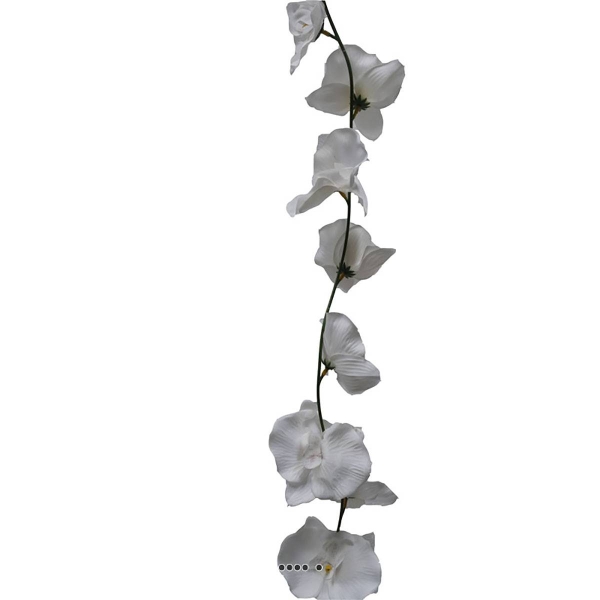 Guirlande de fausses orchidées en tissu L 180 cm l 8 cm - Photo n°1