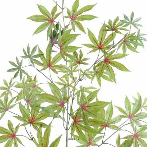Branche d'aralia artificielle H 70 cm Magnifique vert-rouge - Photo n°3