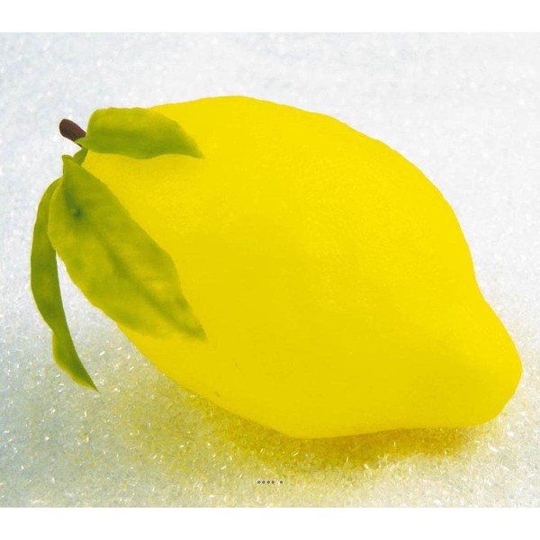 Citron jaune artificiel géant X 2 en Plastique soufflé H 260x150 mm - Photo n°1