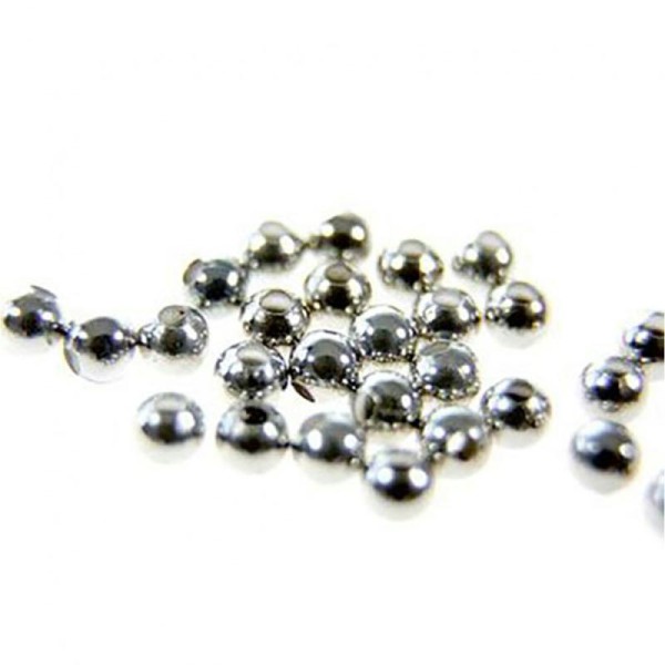 Perles metal boules creuses 10 mm (5 pièces) - marque presentoirs-pour-bijoux Gris - Photo n°1