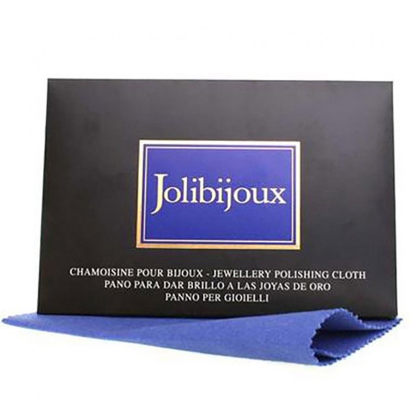 Chamoisine pour nettoyer les bijoux or Jolibijoux Bleu - Photo n°1