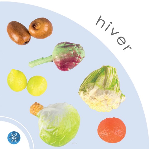 Lot 11 Légumes et fruits artificiels d'Hiver en plastique soufflée - Photo n°1
