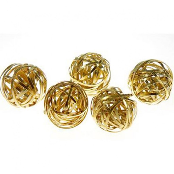 Perles rondes 20mm fabrication bijoux (1 pièce) Doré - Photo n°1