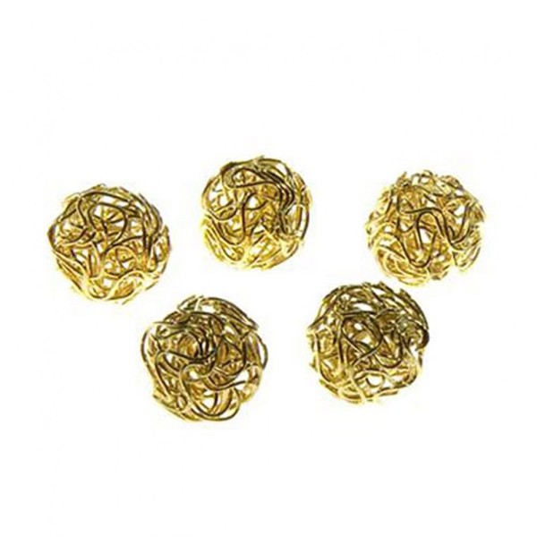 Perles rondes 18 mm fabrication bijoux (5 pièces) Doré - Photo n°1
