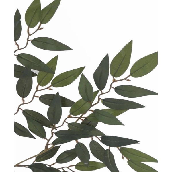 Feuillage de ficus artificiel 112 petites feuilles vertes H 72 cm - Photo n°2