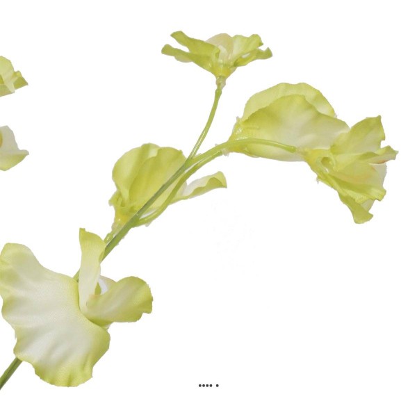 Pois de senteur fleur artificielle en 3 branches H 50 cm Crème vert - Photo n°3