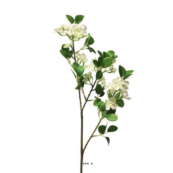 Branche de seringat artificiel H 89 cm 3 ramures Blanc - Photo n°1