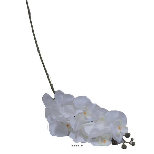 Branche de fausse orchidée pour décoration L 100 cm Blanc - Photo n°1