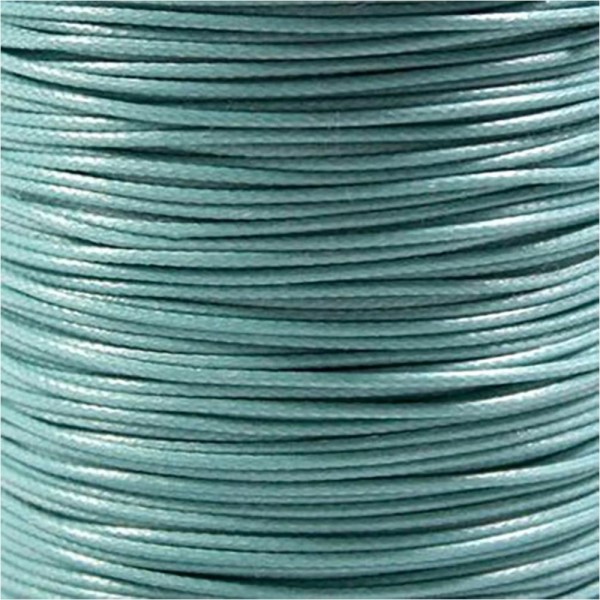 Accessoires fil nylon ciré pour bracelets tressés et shamballa 2 mm 10 mètres Turquoise - Photo n°1