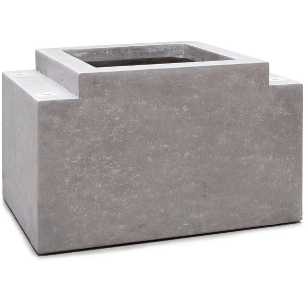 Base fibres de ciment L 51 x l 67 cm H 43 cm Ext. pour banc décoratif gris - Photo n°1