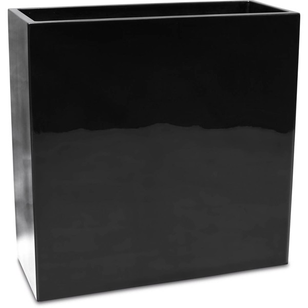 Bac fibres de verre gelcoat 40x90x90 cm Ext. claustra noir glossy - Photo n°1