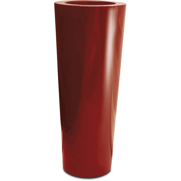 Bac fibres de verre gelcoat Ø 48 cm H 121 cm Ext. colonne rouge rubis - Photo n°1
