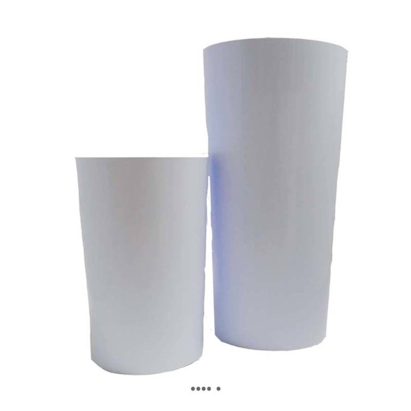 Vase en plastique recyclable int. et ext. H23cm Blanc neige - Photo n°2