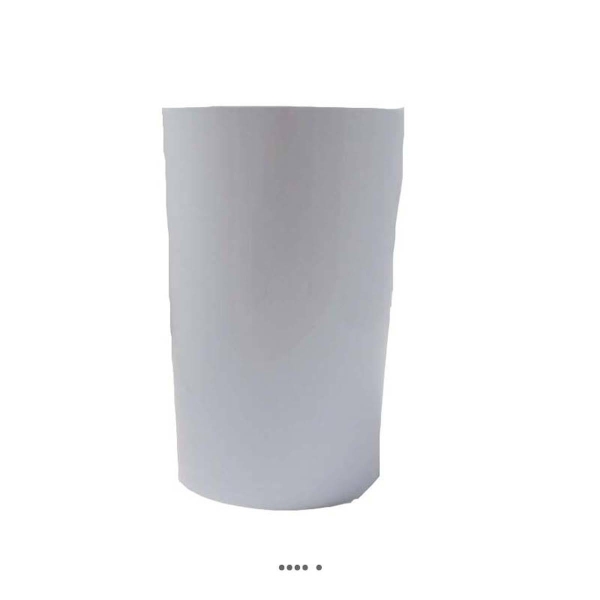 Vase en plastique recyclable int. et ext. H23cm Blanc neige - Photo n°1