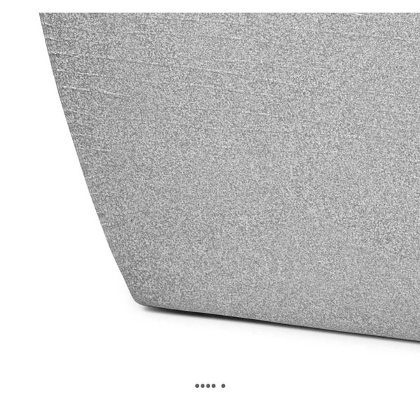 Jardinière rectangle granite en plastique moderne L60xl40xH40cm Gris clair - Photo n°3