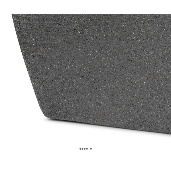Jardinière rectangle granite en plastique moderne L60xH40xl40cm Gris - Photo n°3