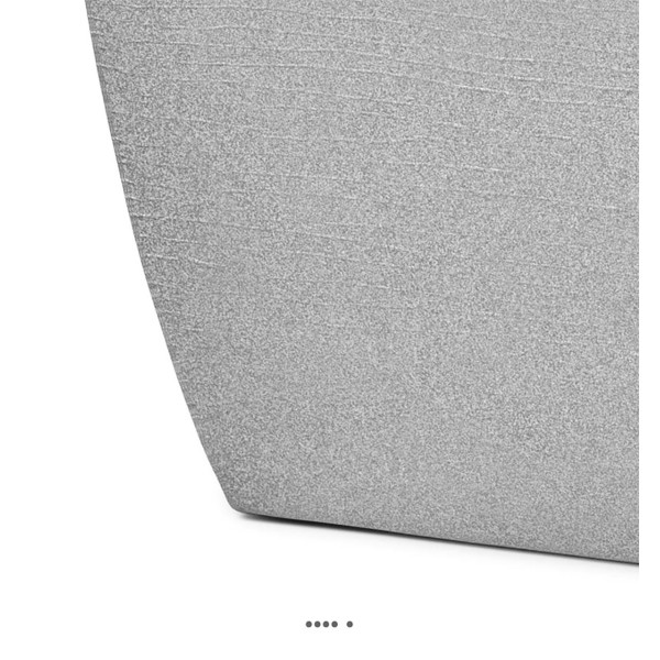 Jardinière rectangle granite en plastique moderne L90xH40xl40 cm Gris clair - Photo n°3