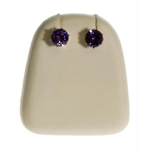 Porte bijoux mini support boucles d'oreilles simili cuir (1 paire) h 4 cm - Photo n°1