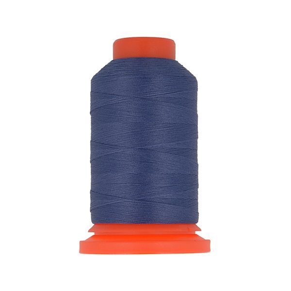Lot de 3 bobines fil mousse polyester 1000m fabriqué en France pour surjeteuse bleu marine - Photo n°0
