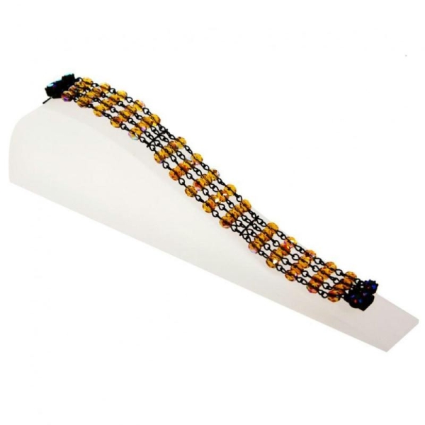 Porte bijoux support bracelet toboggan plein en acrylique Translucide - Photo n°1
