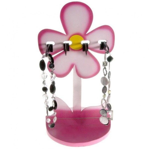 Porte bijoux presentoir collier pour enfant sweet (4 colliers) Rose -  Présentoir Colliers - Creavea