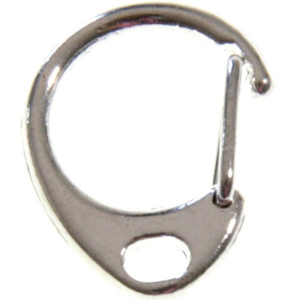 Accessoires création mousqueton anneau port clé (5 pièces) Argenté - Photo n°2