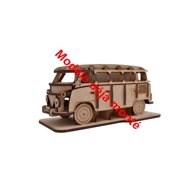 Volkswagen Combi Kit en bois modèle déjà monté Suricata - Photo n°1