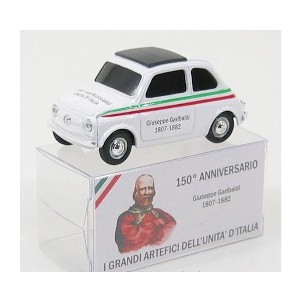 Fiat 500 Giuseppe Garibaldi - le héros des 2 mondes 1/43 Brumm - Photo n°1