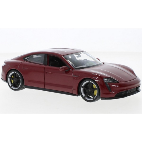 Porsche Taycan Turbo S rouge 1/24 Welly - Photo n°1