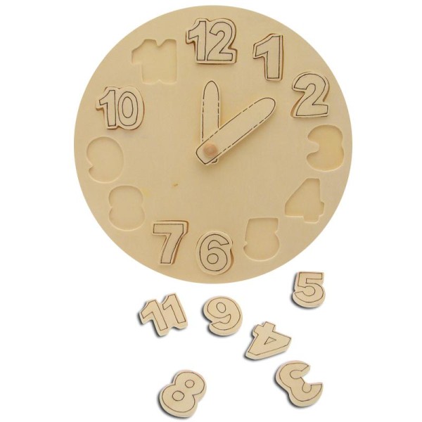 Horloge didactique à décorer 20 cm - Photo n°1
