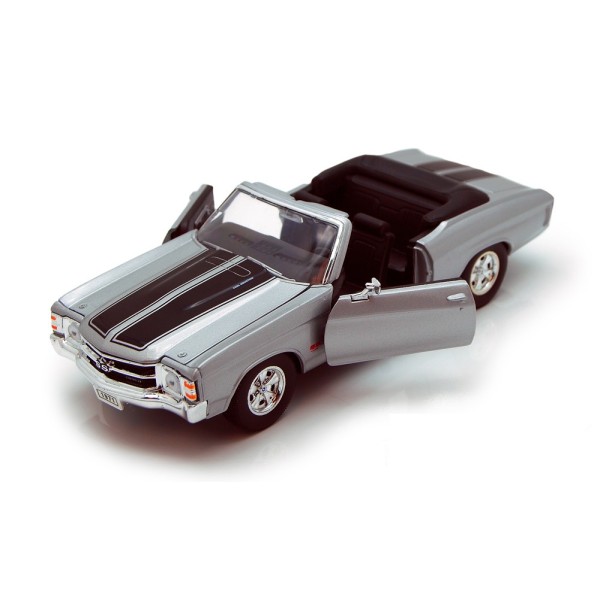 Chevrolet Chevelle SS 54 cabriolet argent 1971 1/24 Welly - Photo n°1