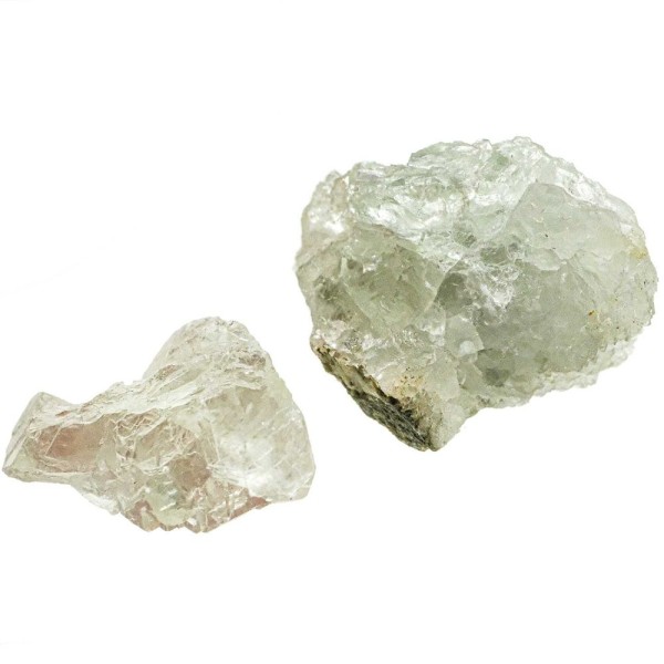 Fluorites vertes cristallisées sur matrice silico-calcaire - 82 grammes - Lot de 2. - Photo n°1