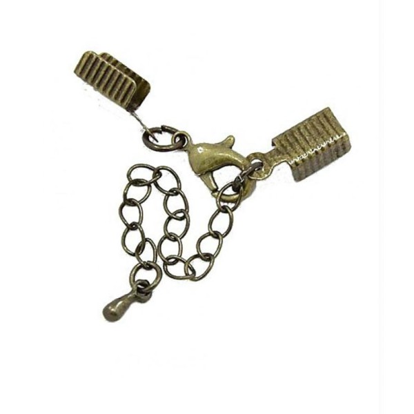Accessoires création kit fermeture bracelet collier ruban cordon 50 mm 5 pièces - Photo n°1