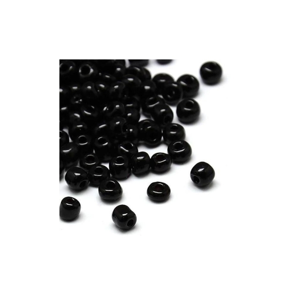 Perles de rocaille intercalaires 1,7 mm (3000 pièces) Noir - Photo n°2