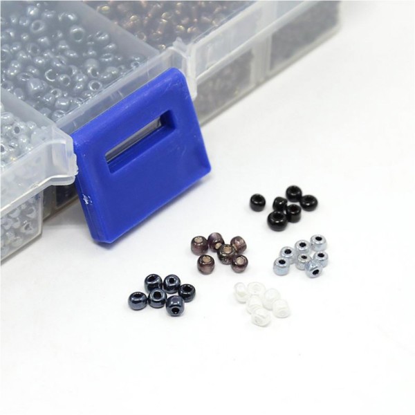 Accessoires création kit de perles de rocaille 3 mm multicolore (5000 pièces) Assortiment - Photo n°3