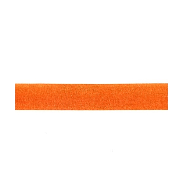 10M de ruban popeline marron élastique - 15mm - Photo n°1