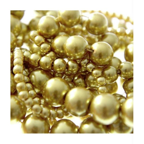 Perles nacrées 10 mm en verre de bohême couleurs vives lot de 20 - Photo n°1