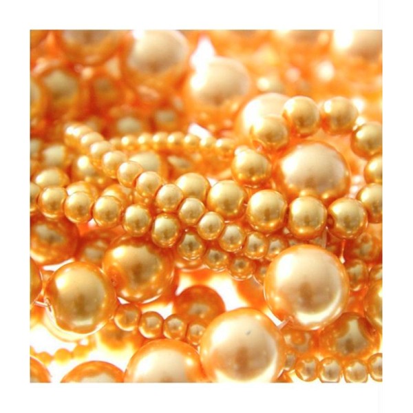 Perles nacrées 5 mm en verre de bohême couleurs vives lot de 100 - Photo n°2