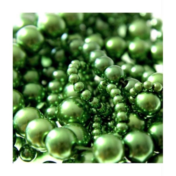 Perles nacrées 5 mm en verre de bohême couleurs vives lot de 100 - Photo n°3
