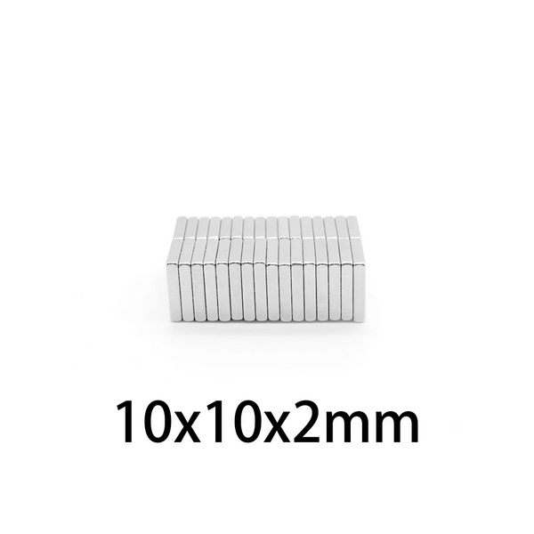 10 Aimants carrés neodyme 10mm x 10mm x 2mm - Photo n°1