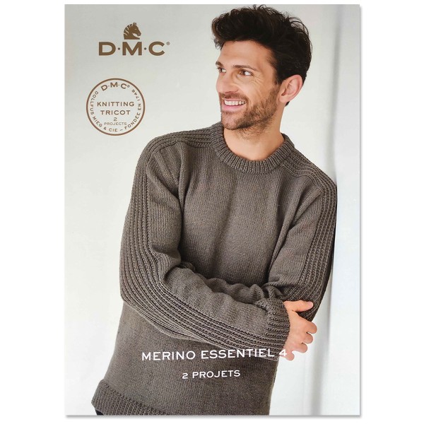 Livre tricot DMC - Merino essentiel 4 - Homme - 2 projets - 16 pages - Photo n°1