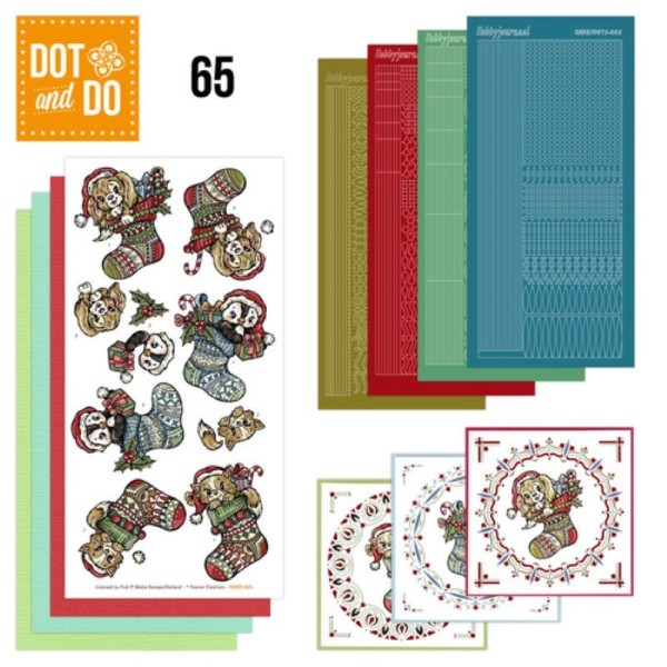 Dot and do 065 - kit Carte 3D - Animaux à Noël - Photo n°1