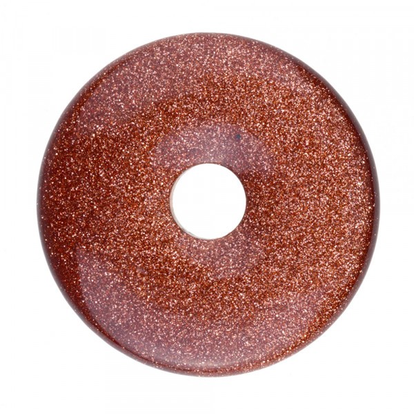 1x Pendentif Donut 30mm GOLDSTONE - Photo n°1