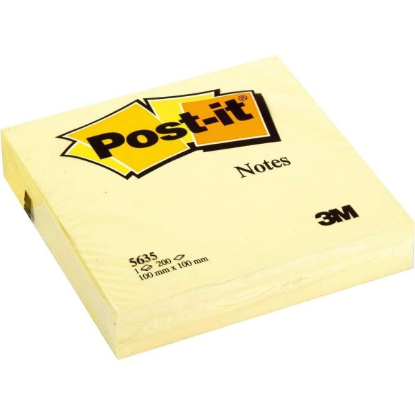 Post-it - Bloc-note adhésif XL, 100 x 100 mm, jaune - Photo n°1