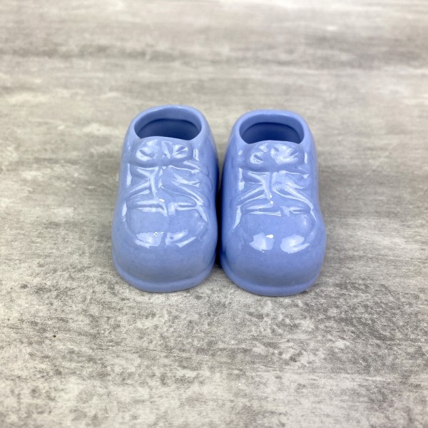 Lot 4 Paires Chaussons décoratifs pour bébé Garçon, Chaussures porcelaine avec lacet bleu clair pour - Photo n°3